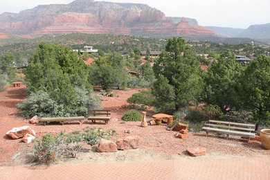 Before Sedona landscape remodel with killer view