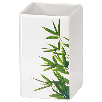 Maygreen Luxury Porcelain Flash Bamboo Bathroom Accessories, Tumbler