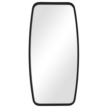 40" x 20" Rectangular Vanity Wall Mirror, Matte Black