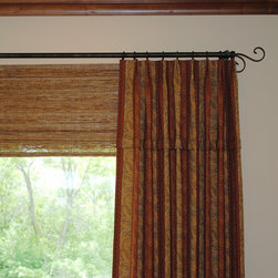 Drapery Panel with Woven Shade - Window Treatments