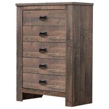 5 Drawers Chest, Weathered Oak