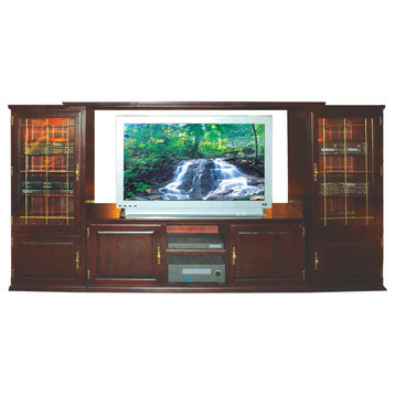 Traditional TV Stand, Natural Alder, 67w