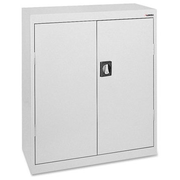 Lorell Fortress Series Storage Cabinet, 18"x36"x42", Light Gray