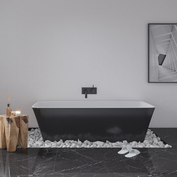 Motril 67" x 29" Soaking Bathtub in Black Finish