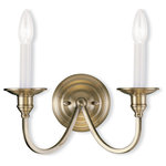 Livex Lighting - Cranford Wall Sconce, Antique Brass - Beautiful squared arms in a antique brass finish give this cranford wall sconce a transitional update to a traditional look.