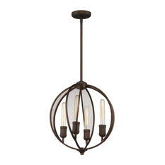 -4 Light Chandelier in Transitional Style-4.74 Inches Wide by 18.5 Inches High