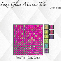 Casart coverings - Removable & Reusable Faux Glass Mosaic Tile - Mosaic Tile