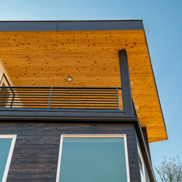 Spacious deck with Cedar ceiling