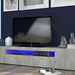 Modern Italian TV Stand DURI-79 Cement - $645 - Entertainment Centers And Tv Stands