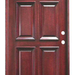 6-Panel, Prehung and Prefinished Entry Door, 36"x80", Mahogany - Front Doors