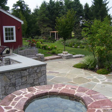 grilling and garden.
grill station