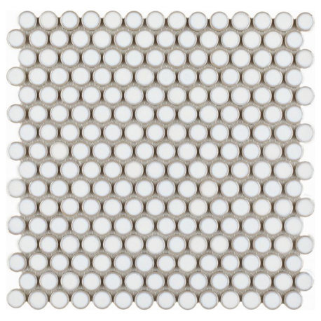 Penny Round Fancy White 11.5 x 11.5