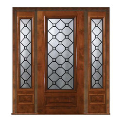 Prehung Side lights Door 80 Alder Casablanca 1 Panel 3/4 Lite Glass - Front Doors