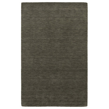 Arista Solid Charcoal Hand-Crafted Area Rug, 2'6"x8'