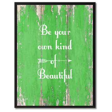 Be Your Own Kind Of Beautiful Motivation Quote, Canvas, Picture Frame, 13"X17"
