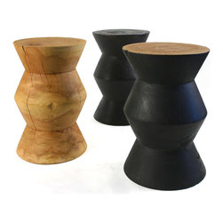 Pfeifer Studio - Margosa Wood Stool - Side Tables And End Tables