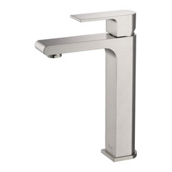 RIVUSS - Danube FBL 400 Single Lever Bathroom Vessel Sink Faucet, Brushed Nickel - Bathroom Faucets And Showerheads
