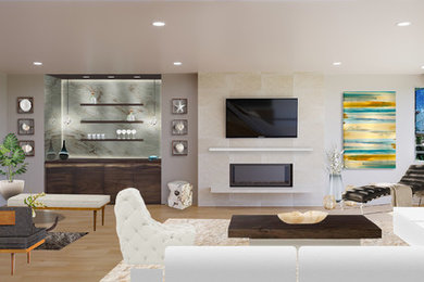 Living room - contemporary living room idea in Orange County
