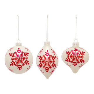 Glass Ornament, 6-Piece Set - Traditional - Christmas Ornaments - by ...