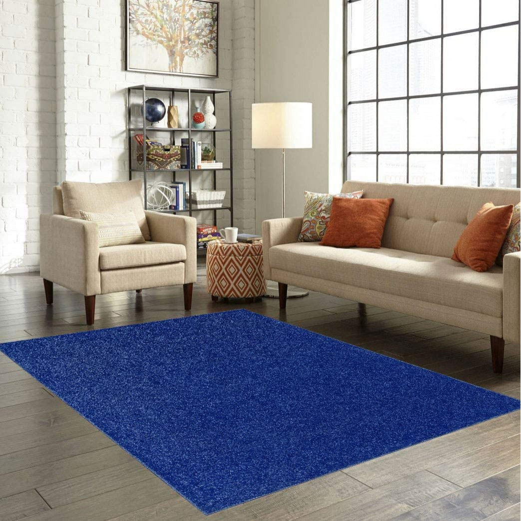 Color World Collection Way Kids Favourite Area Rugs, Neon Blue, 1.5' x ...