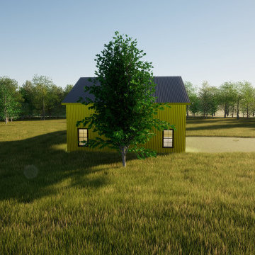 Barndo 2 Bed/2 Bath living arear with a shop