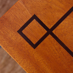 Solid mahogany Table detail-inlay - Dining Tables