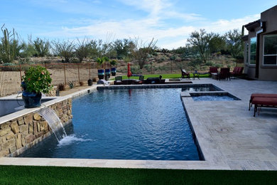 Contemporary swimming pool in Phoenix.