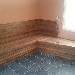 Walnut built in couch - Furniture