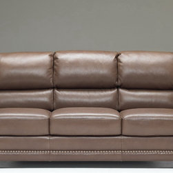 Natuzzi Editions Traditional Leather Sofa B642 - Sofas