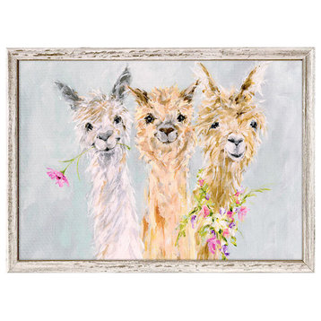"Sweet Alpacas" Mini Framed Canvas Art by Susan Pepe