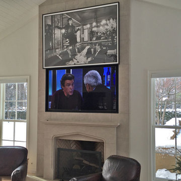 Hidden Technology - Transitional Living Room