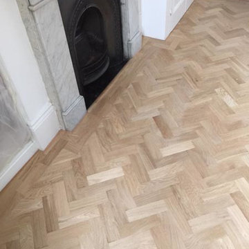 Herringbone Wood Flooring to Living Areas