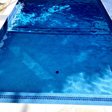 Marble blue pool renovation