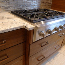 Stove projects out some