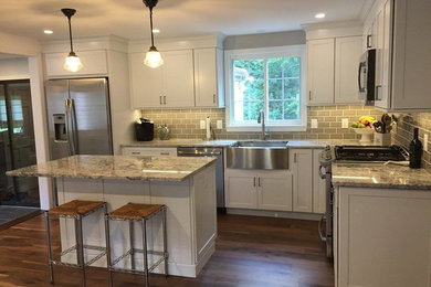 Inspiration for a transitional kitchen remodel in Boston