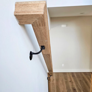 Project #105 | U-Shaped Staircase with Thick Square Newels