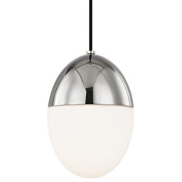 Hudson Valley Orion 1-Light Small Pendant, Polished Nickel