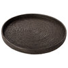 Artifacts Rattan™ Round Serving / Ottoman Tray, Tudor Black, Extra Large