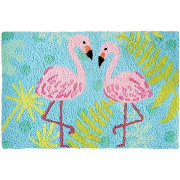 Pink Flamingo Friends 30 x 20 Inches Accent Throw Rug
