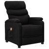 vidaXL Massage Chair Massaging Recliner Chair for Elderly Black Faux Leather