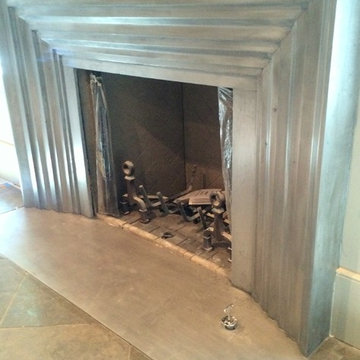 Pewter Mantel in home office or study