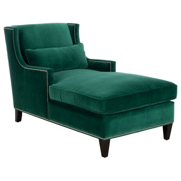 Soto Studded Chaise Hunter Green