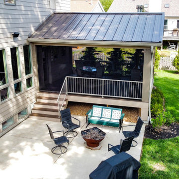 Covered Deck with Retractable Screens