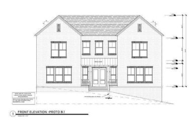 Example of a cottage home design design in Nashville