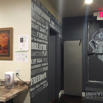 Ganesha Yoga Studio Door Mural