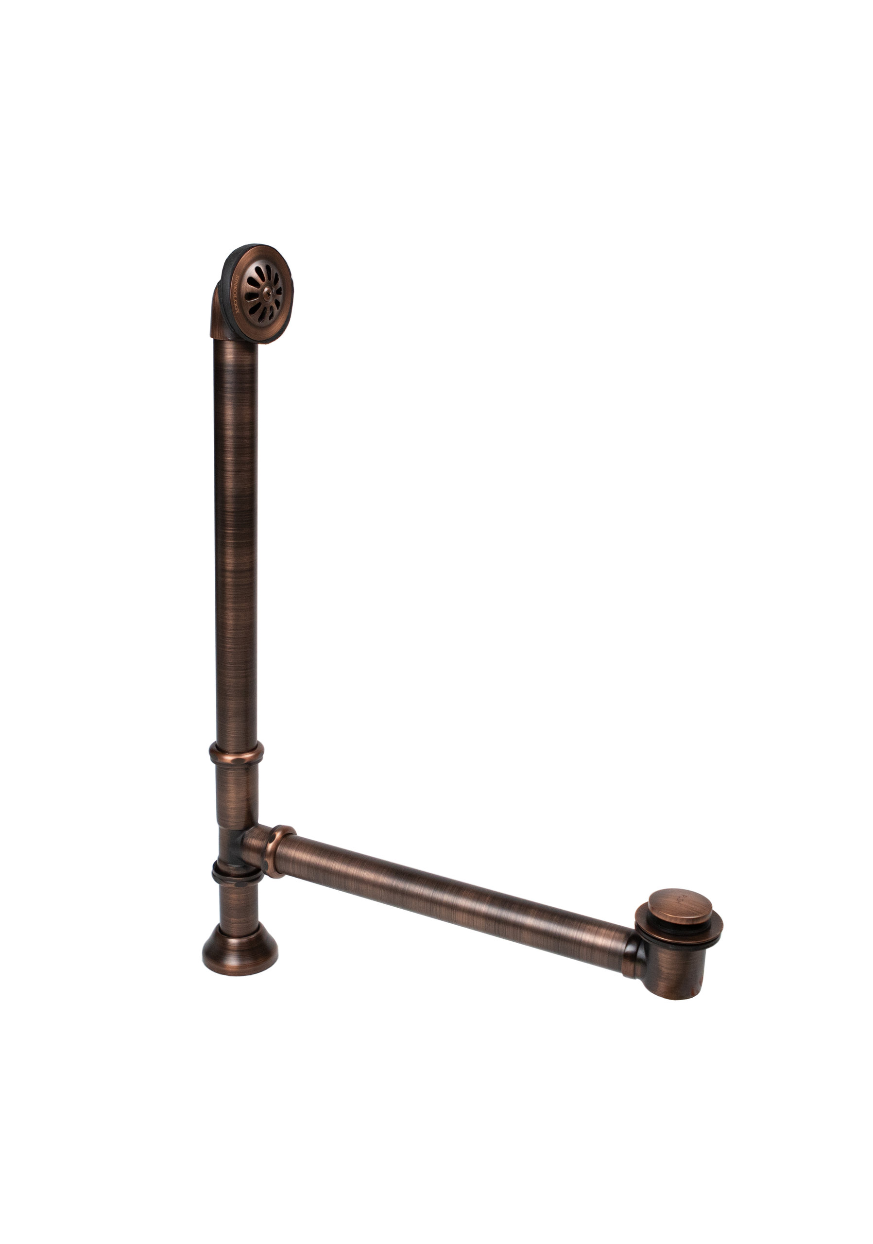 SinkSense 1.5" Pop-Up Bathtub Drain and Overflow Kit, Antique Copper