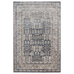 Amer Rugs - Belmont Area Rug, Graphite, 2'x3', Bordered - Elevate the look of your living space with this opulent, rich chenille area rug. Featuring a high-low pile height in neutral colors and transitional patterns, this rug will blend perfectly with a variety of home decor. Power-loomed in Turkey of super soft polyester chenille and durable polypropylene, you will be able to enjoy this rug for years to come.