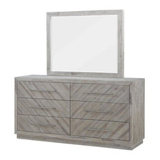 Crafters and Weavers Carlyle Herringbone 6 Drawer Dresser