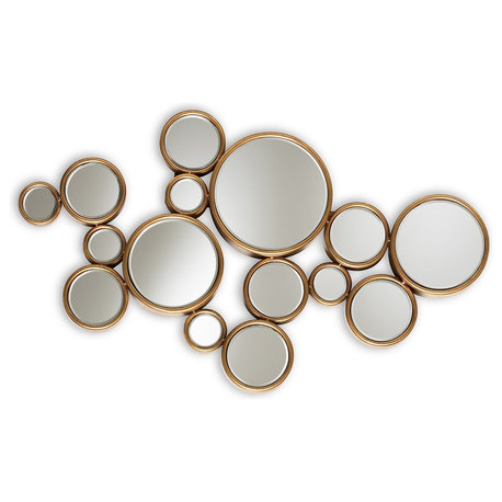 Cassiopeia Antique Gold Bubble Accent Wall Mirror