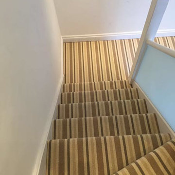 Stripey Stairs Carpet Installation
